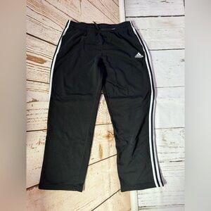 adidas Black Joggers with White Side Stripes